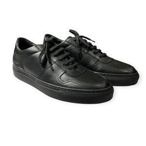 NEW Common Projects Bball Low Top Leather Sneakers MENS 42 Black Trainers 2155